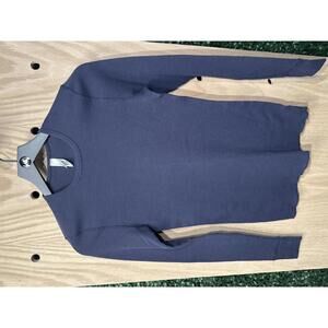 American Apparel Navy Waffle Knit Long Sleeve Shirt